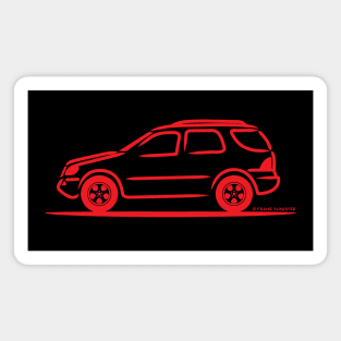 Mercedes Benz ML W163 Red Magnet